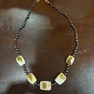 Elegant Handmade Pearl and Mother of Pearl Necklace